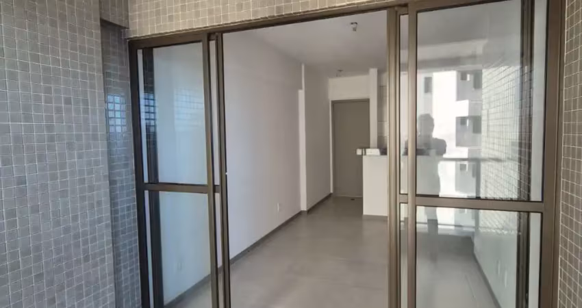 Oportunidade quarto e sala em jaguaribe, vista mar, varanda, 43m², 1 banheiro, 1 garagem,