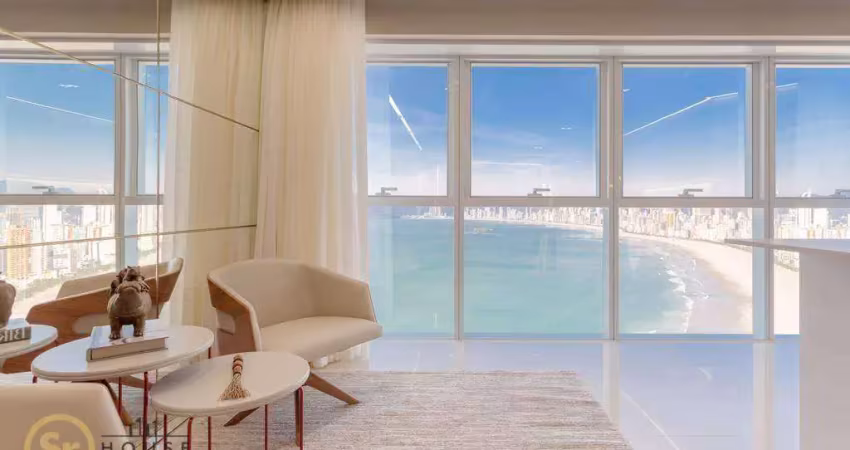 Luxuoso frente mar com 3 suítes e hidromassagem com vista total para o mar de balneário camboriú
