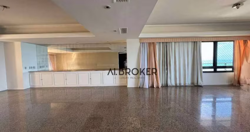 Na beira mar apartamento com 4 dormitórios à venda, 450 m² por r$ 4.700.000 - praia de iracema - fortaleza/ce
