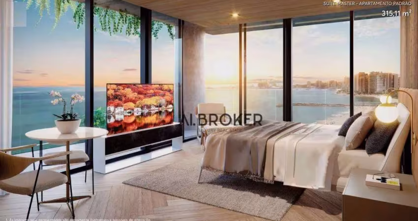 Na beira mar andar alto apartamento com 4 dormitórios à venda, 315 m² por r$ 6.900.000 - meireles - fortaleza/ce