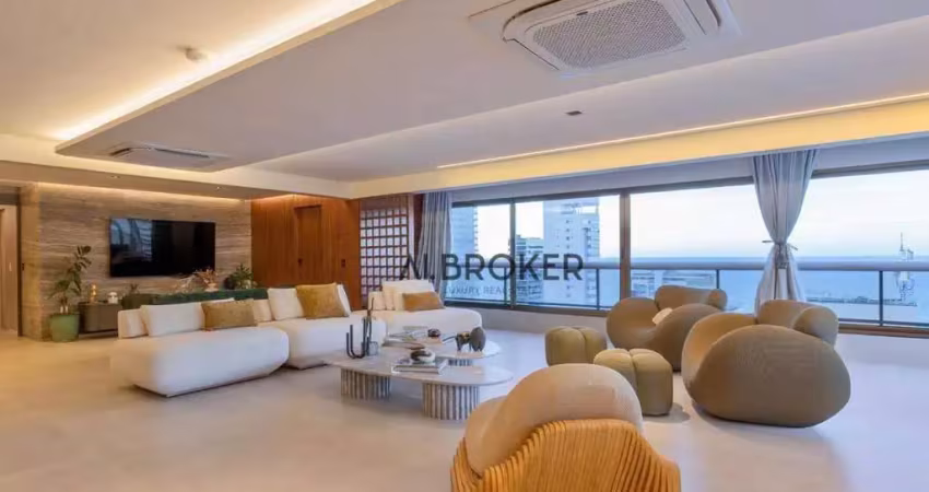 No meireles e porteira fechada apartamento com 3 dormitórios à venda, 260 m² por r$ 4.550.000 - meireles - fortaleza/ce
