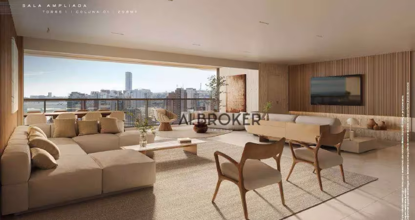 Repasse andar alto apartamento com 4 dormitórios à venda, 208 m² por r$ 3.950.000 - meireles - fortaleza/ce
