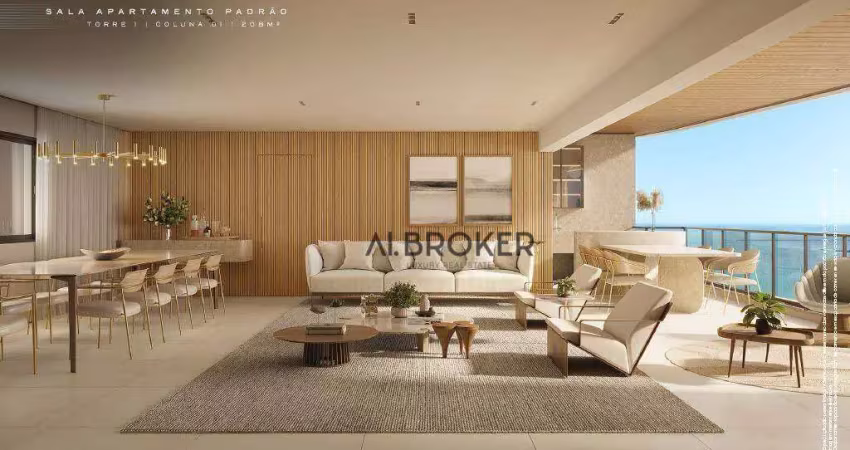 No meireles apartamento com 4 dormitórios à venda, 208 m² por r$ 3.300.000 - meireles - fortaleza/ce