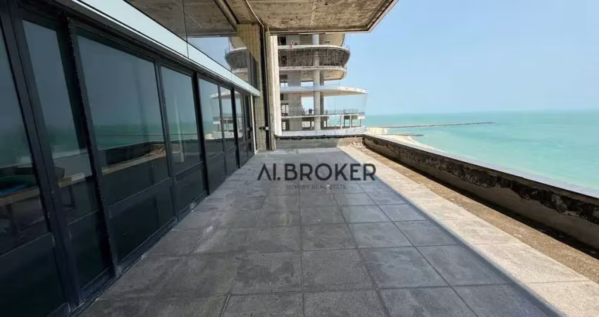 Na beira mar apartamento duplex com 5 dormitórios à venda, 500 m² por r$ 6.990.000 - meireles - fortaleza/ce