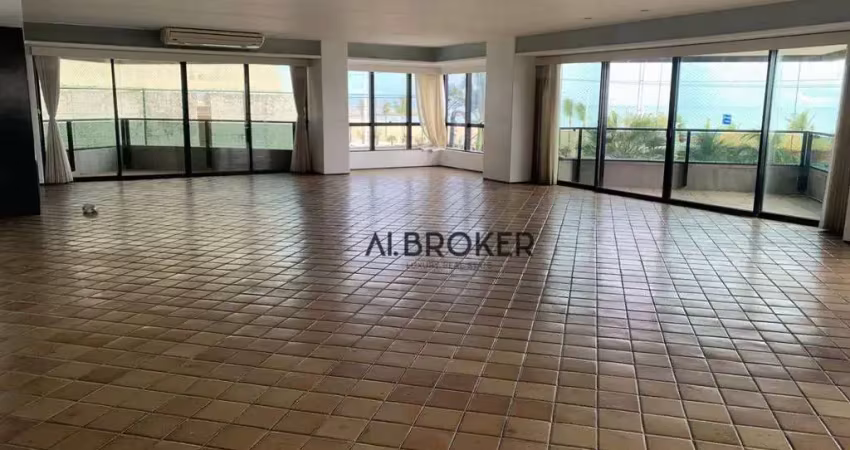 Na beira mar apartamento com 4 dormitórios à venda, 500 m² por r$ 5.900.000 - meireles - fortaleza/ce