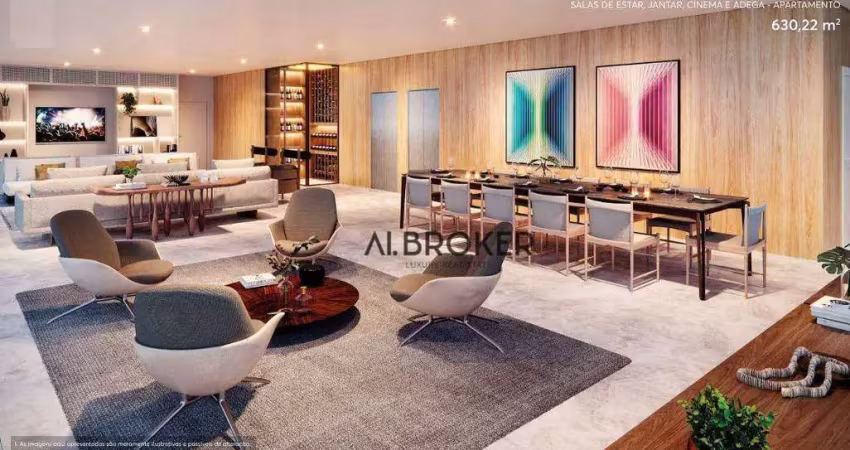 Na beira mar  apartamento com 5 dormitórios à venda, 630 m² por r$ 15.800.000 - meireles - fortaleza/ce