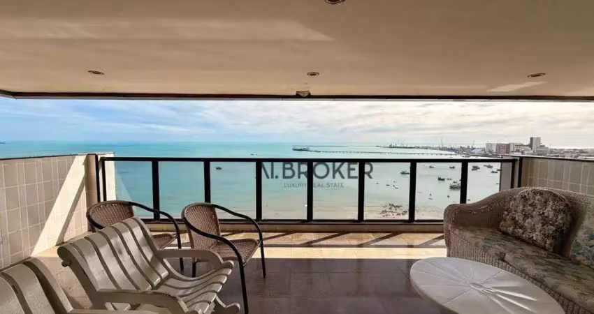 Na beira mar cobertura com 5 dormitórios à venda, 630 m² por r$ 5.000.000 - mucuripe - fortaleza/ce