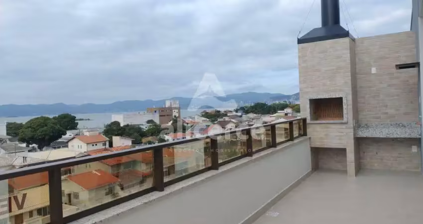 Apartamento duplex novo - 3 dormitórios deslumbrante vista mar- alto padrão - estreito / balneário