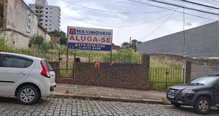 Terreno para alugar, 729 m² por R$ 7.500/mês - Centro - Atibaia/SP