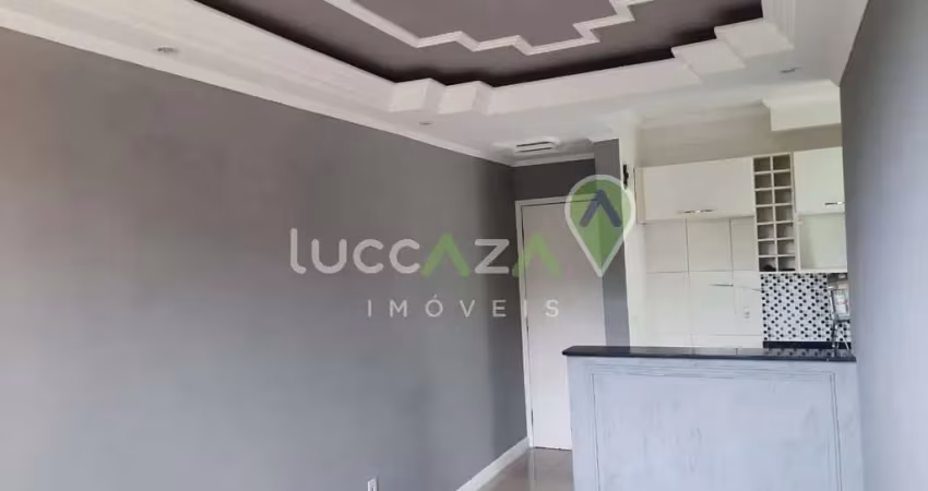 Excelente apartamento para locação em jacareí-sp, loteamento villa branca! 2 quartos, 2 salas, 1 banheiro e vaga de garagem.