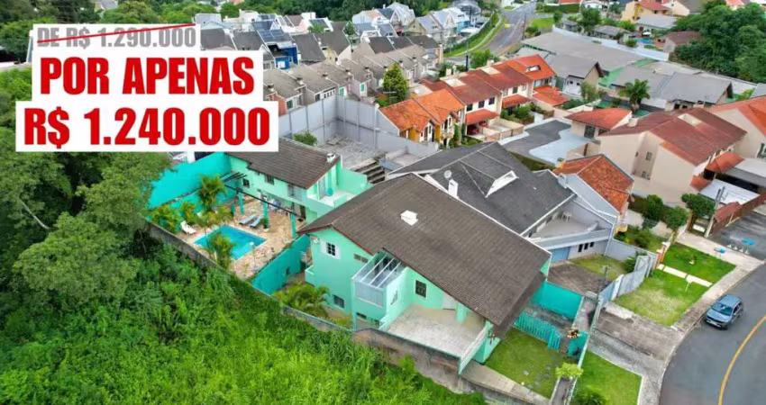 Casa de alto padrão 4 dormitórios (2 suítes) com piscina e edícula no boa vista, curitiba - 584m²
