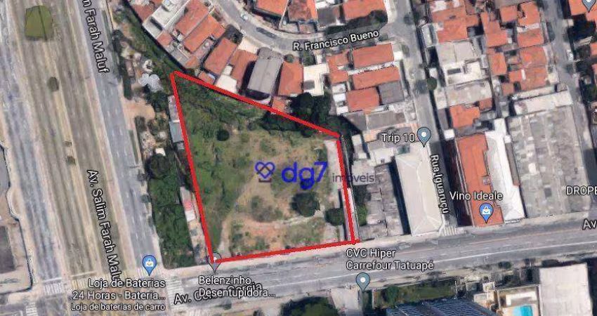 Terreno à venda, 3000 m² por R$ 30.000.000,00 - Tatuapé - São Paulo/SP