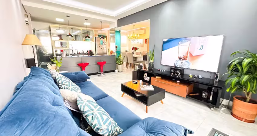 Apartamento mobiliado com quintal privativo e vista para o mar em coqueiros