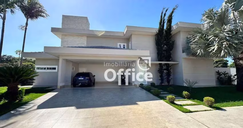 Sobrado com 4 dormitórios à venda, 450 m² por r$ 4.300.000,00 - condomínio mansões do lago - anápolis/go