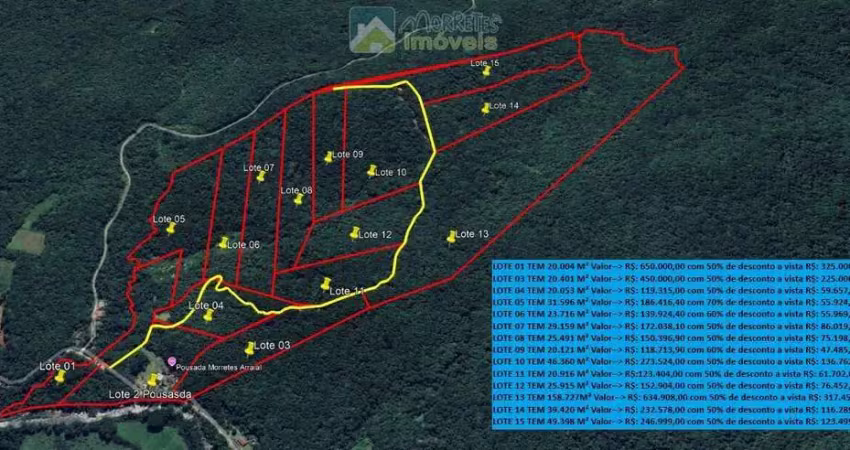Terrenos para  chácaras  lotes acima de 20.000 metros documentados em morretes pr