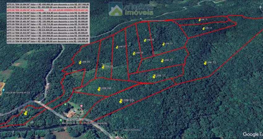 Terrenos para  chácaras  lotes acima de 20.000 metros documentados em morretes pr