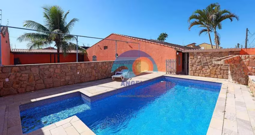 Casa com 3 dormitórios, 170 m² - venda por r$ 900.000,00 ou aluguel por r$ 3.900,00/mês - balneário três marias - peruíbe/sp