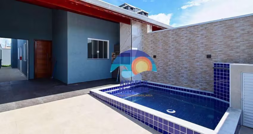 Casa com 2 dormitórios à venda, 86 m² por r$ 430.000,00 - flora rica ii - peruíbe/sp