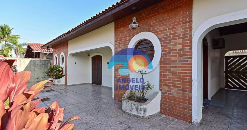 Casa lado praia em 2 lotes com 5 dormitórios à venda, 205 m² por R$ 750.000 - Parque Turístico - Peruíbe/SP