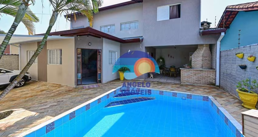 Sobrado lado praia com 4 dormitórios à venda, 201 m² por R$ 850.000 - Jardim Mar E Sol - Peruíbe/SP