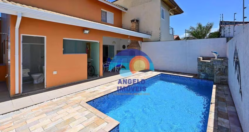 Sobrado lado praia com 3 dormitórios à venda, 189 m² por R$ 750.000 - Parque Balneário Oásis - Peruíbe/SP