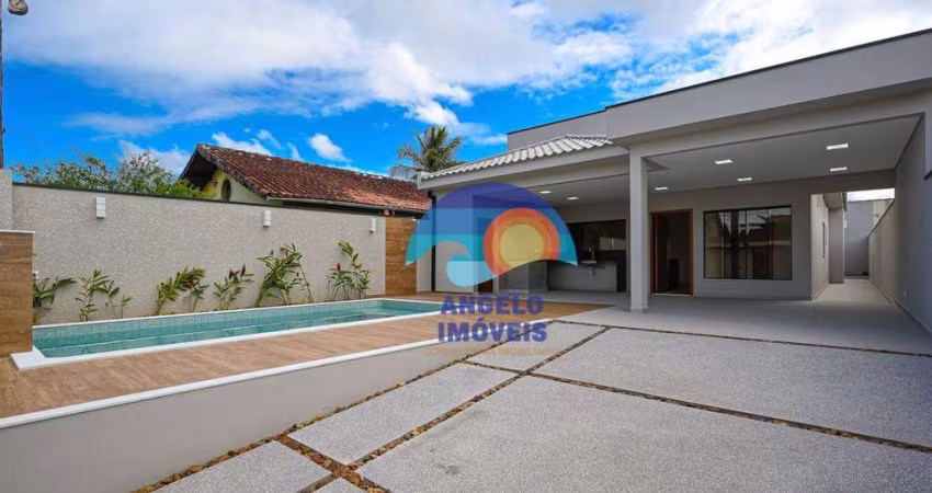 Linda casa na praia com 3 dormitórios à venda, 150 m² por R$ 990.000 - Peruíbe/SP
