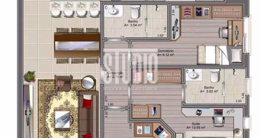 Apartamento com 3 quartos à venda no Planalto, Carlos Barbosa 