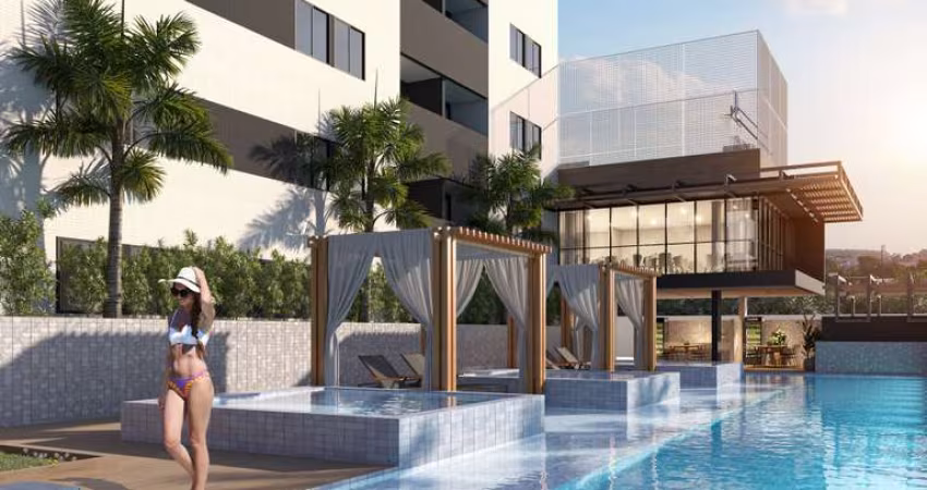 APARTAMENTO COM 2 DORMITÓRIOS COM VARANDA, CONDOMÍNIO COM ELEVADOR E ÁREA DE LAZER COMPLETA NO BAIRRO DO GEISEL, UNIDADES A PARTIR DE 229.000,00!