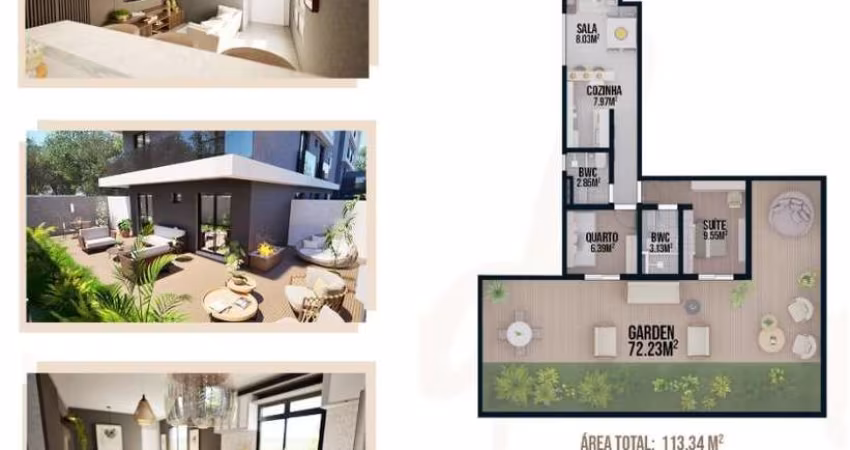 Apartamento Garden no Bacacheri