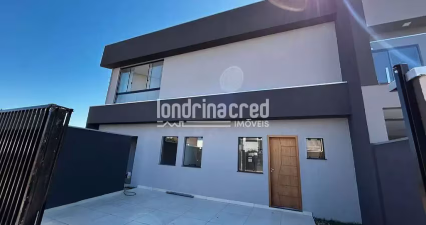Sobrado à venda na zona oeste de londrina: 3 suítes, banheiro social, área gourmet, 2 vagas de gara