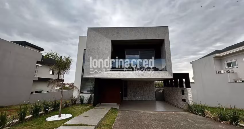 Sobrado de alto padrão com 3 suítes, piscina privativa e área gourmet em condomínio completo com la