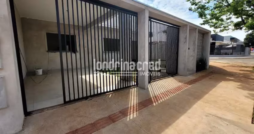 Casa nova de esquina na zona leste de londrina com 105m², 3 dormitórios (1 suíte), banheiro social,