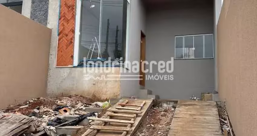 Casa geminada na zona norte de londrina com 2 dormitórios, sala, cozinha, banheiro, garagem e 100m²