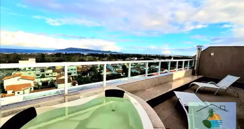 Cobertura triplex mobiliada 4 quartos 2 suítes - cabo frio