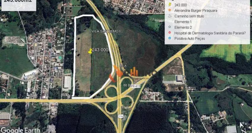 Área à venda, 237 m² por r$ 120.000.000,00 - jardim primavera - piraquara/pr