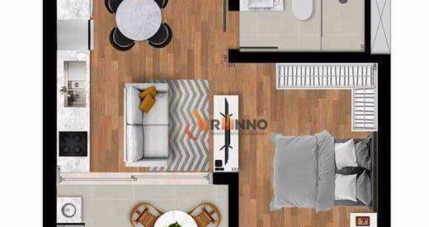 Studio com 1 dormitório à venda, 29 m² por R$ 243.000,00 - Capão Raso - Curitiba/PR