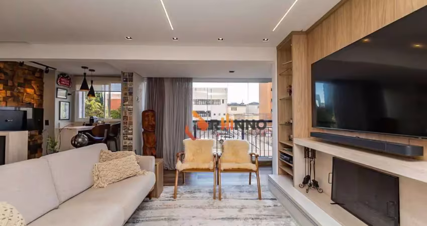 Apartamento semi mobiliado com 3 suítes e 4 vagas à venda, 128 m² água verde/ portão - curitiba/pr