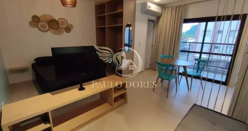 STUDIO MOBILIADO A VENDA COM VARANDA GOURMET NA PRAIA DO PEREQUÊ-AÇÚ À 5 MINUTOS DO CENTRO