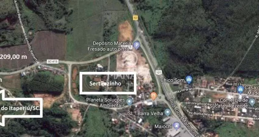 Área à venda, 19541 m² por r$ 1.600.000,00 - sertãozinho - barra velha/sc