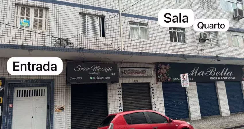 Apartamento com 1 dormitório à venda, 35 m² por r$ 212.000,00 - centro - são vicente/sp