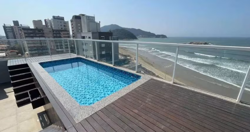 Cobertura frente mar com piscina privativa e vista mar definitiva, com 3 dormitó