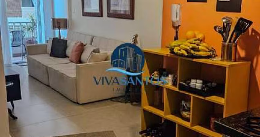 Apartamento com vista mar na ponta da praia em Santos-SP