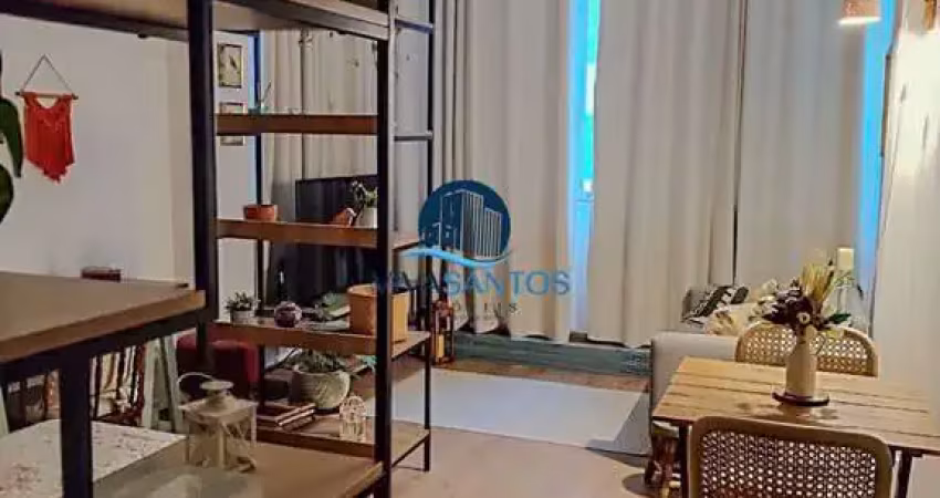 Apartamento com 32m2 em são vicente na quadra da praia