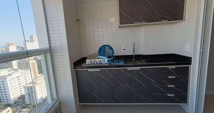 Apartamento locação definitiva no boqueirão em santos-sp
