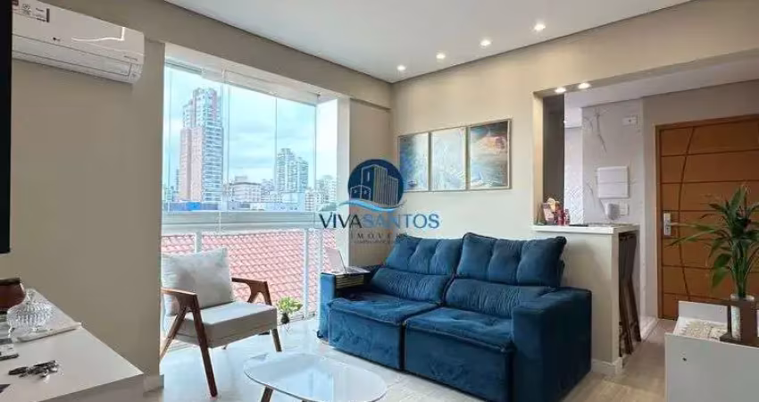 Apartamento com 2 dormitórios com suíte no campo grande - santos-sp