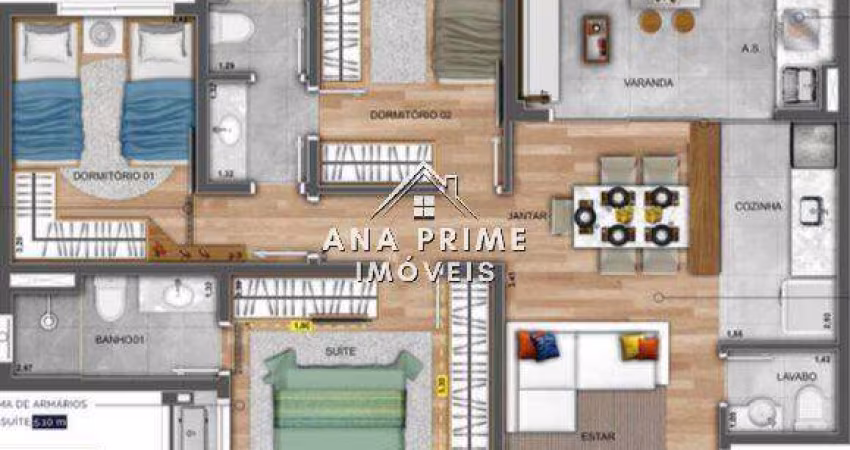 (lançamento) Apartamento Blue View 76,81m², 3 dormitórios