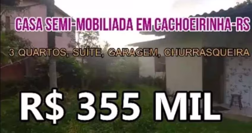 [96691]  CASA SEMI MOBILIADA COM TRÊS QUARTOS E SUÍTE EM CACHOEIRINHA PRÓXIMA DE CANOAS