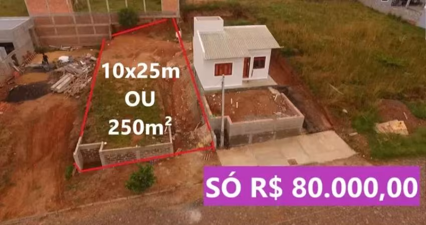 TERRENO COM 250M² NO LOTEAMENTO BOM PRINCÍPIO EM SANTO ANTÔNIO DA PATRULHA