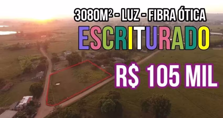 116900 CHÁCARA COM FIBRA ÓTICA, LUZ, CERCADA, PLANA, ESCRITURADA EM SANTO ANT DA PATRULHA