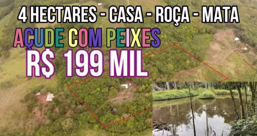 [115533 ]  CHÁCARA EM ROLANTE 4 HECTARES 2 AÇUDES COM PEIXES CASA TERRA FÉRTIL E MATA NATIVA